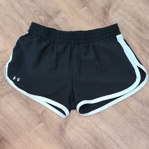 Under Armour Women's Black and White Athletic Shorts